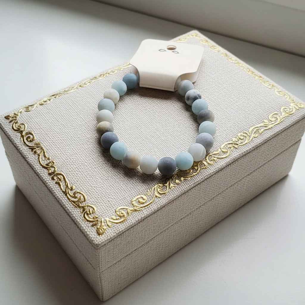 Mixed Color Matte Amazonite 8 MM Bracelet for Stylish Elegance