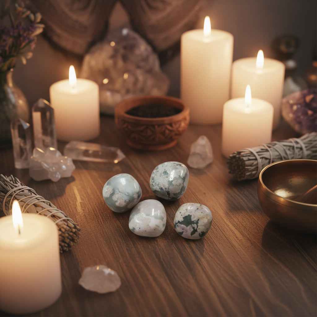 Lucky Jade Tumbled Stones for Luck and Positive Energy