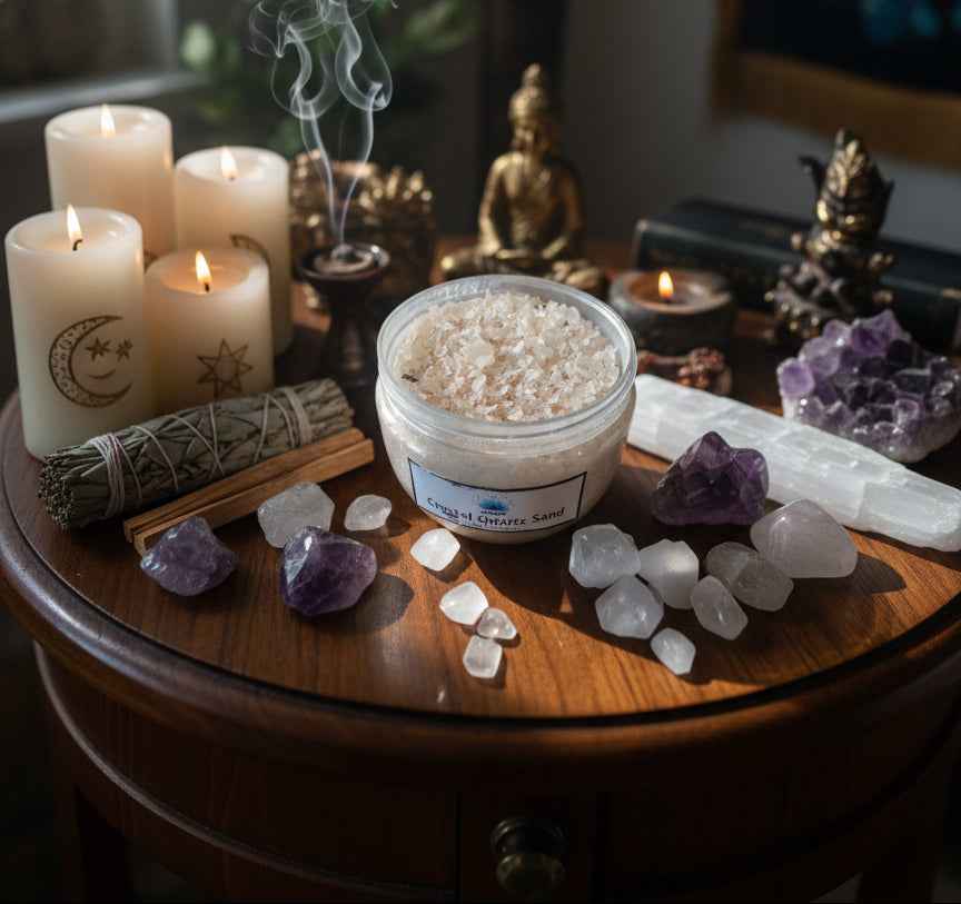 Crystal Quartz Sand/Fine Chips 200gm - Natural Decorative Sand for Crafts and Aquariums