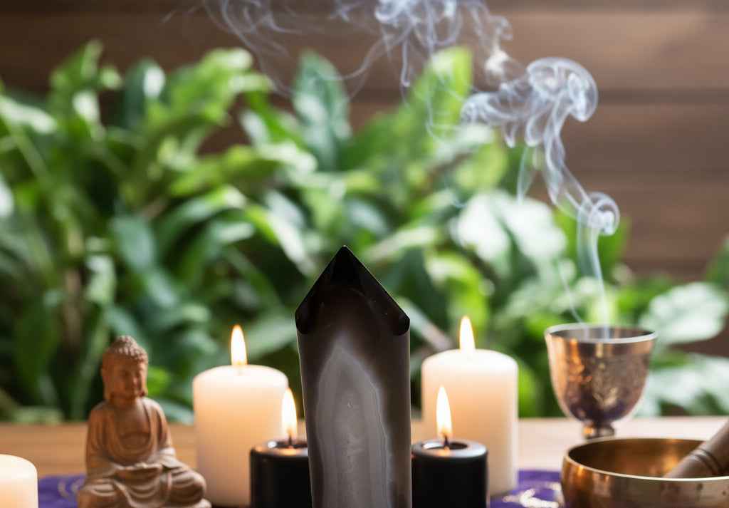 Natural Dyed Agate Tower 3.5 Inches Tall