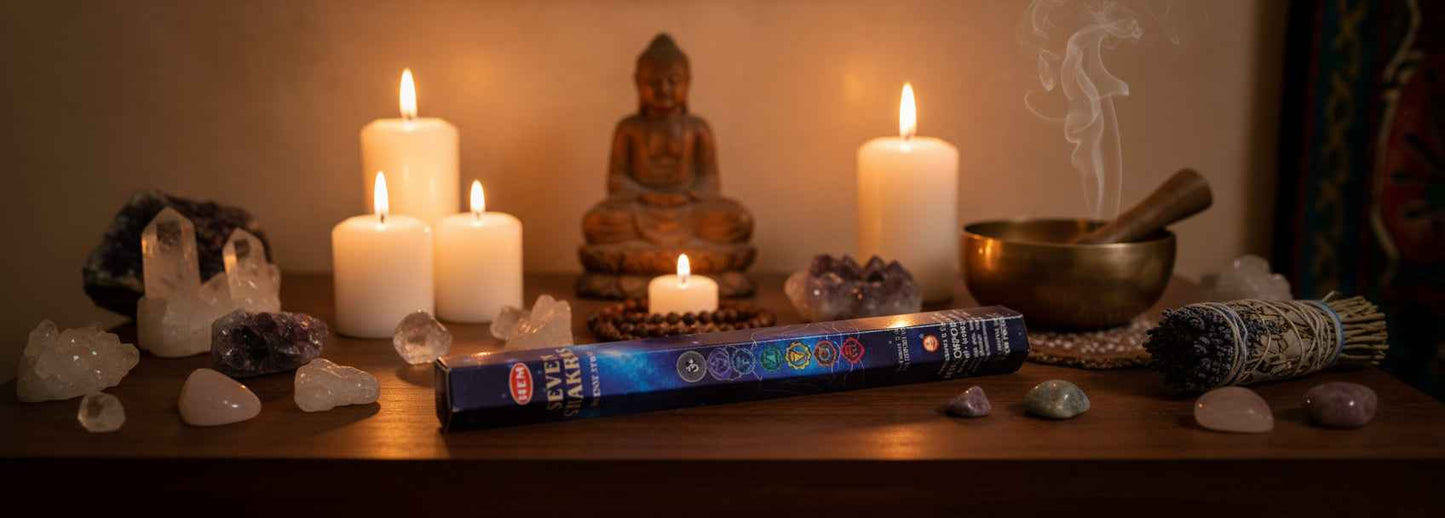 Hem Hexagon 7 Chakras Incense Sticks for Spiritual Balance and Harmony