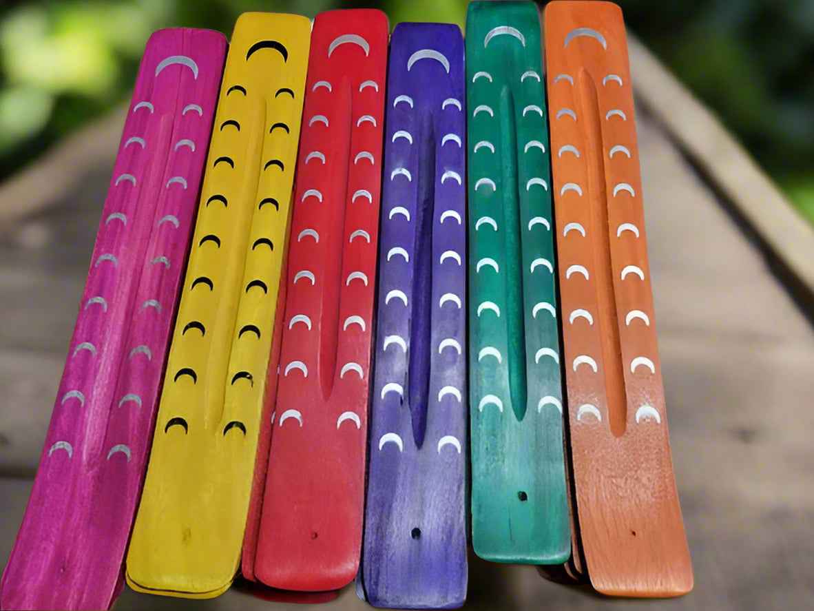 Colored Wood Incense Stick Ash Catcher - Multiple Colors