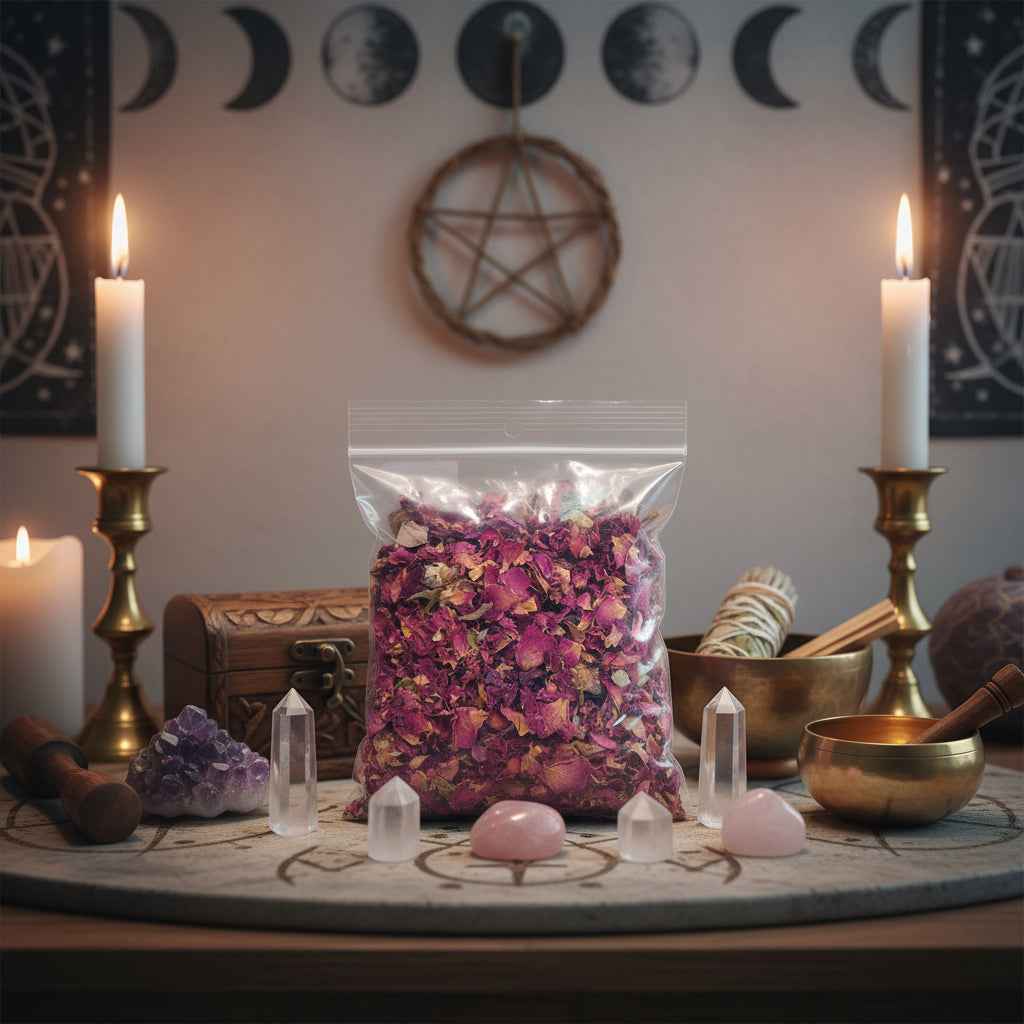 Rose Buds & Petals Whole - Bulk 1 OZ Natural Dried Flowers for Crafts and Tea