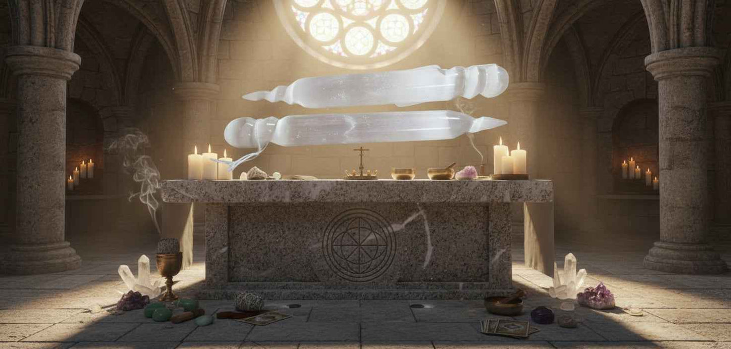 Spiral Selenite Thorn Wand for Energy Cleansing and Healing