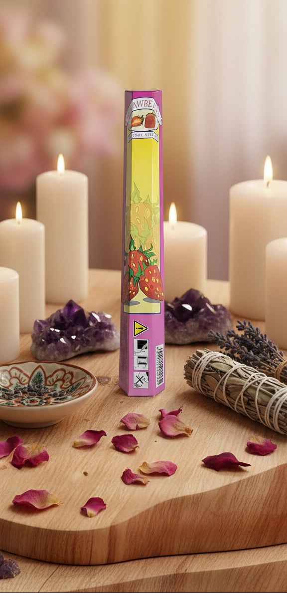 Hem Hexagon Strawberry Incense Sticks for Aromatic Relaxation and Mood Enhancement