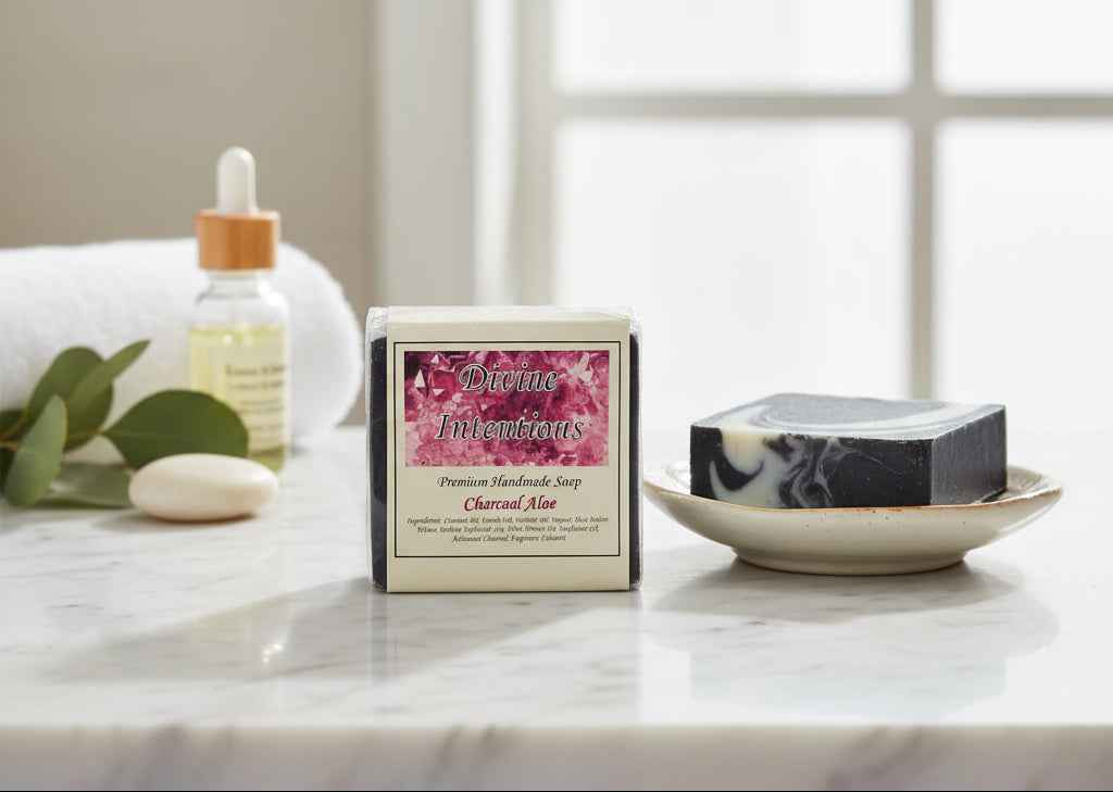 Charcoal Aloe Soap for Deep Cleansing and Nourishing Skin