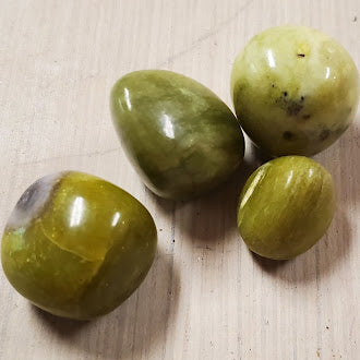 Lemon Jade Tumbled Stones 20-30 MM