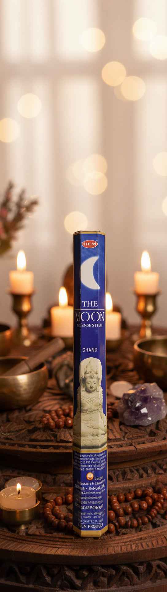 Hem Hexagon The Moon Incense Sticks for Relaxation and Spiritual Harmony