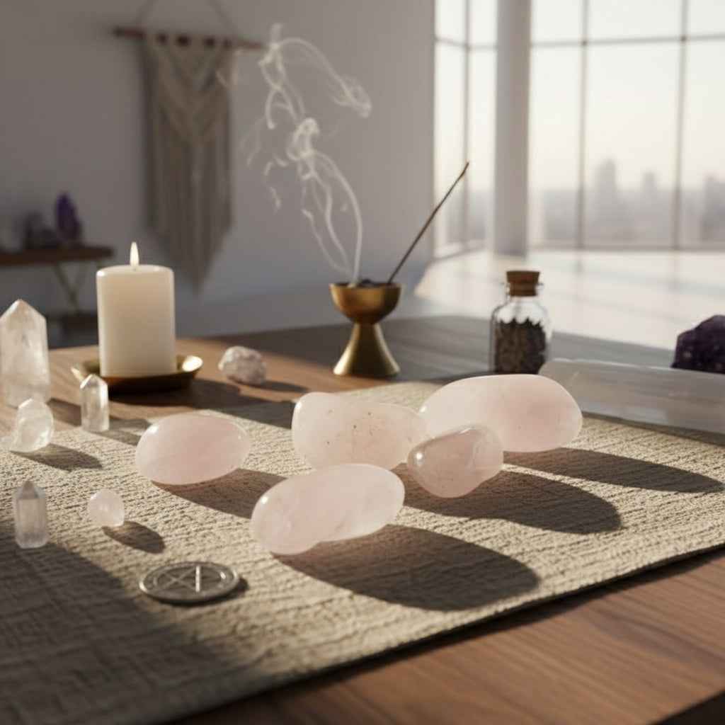 Rose Quartz Tumbled Gemstones for Healing and Meditation