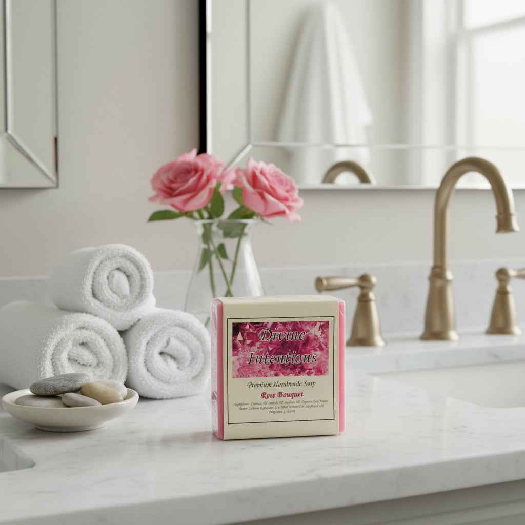 Rose Bouquet Bar Soap - Luxurious Fragrance for an Indulgent Bath Experience
