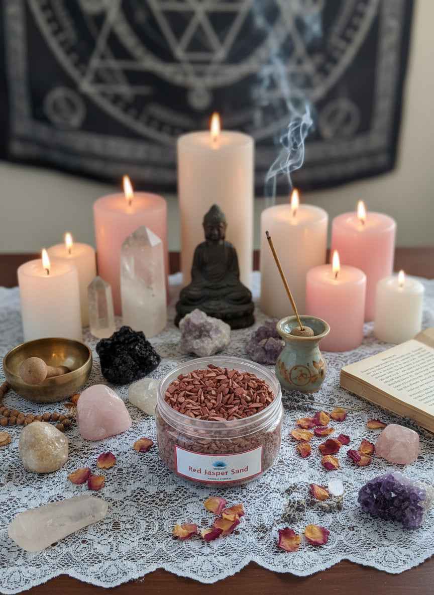 Red Jasper Sand/Fine Chips - Approx. 200g of Energizing Crystal Granules