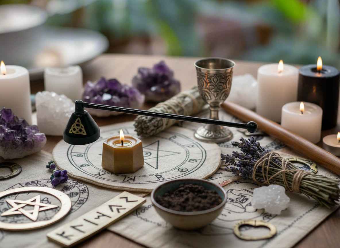 Triquetra Iron Candle Snuffer for Elegant Candle Care