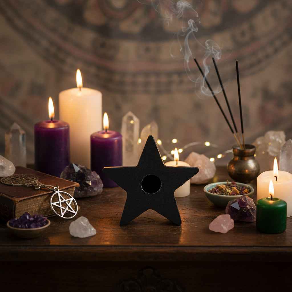 Black Star Chime Candle Holder for Elegant Home Decor