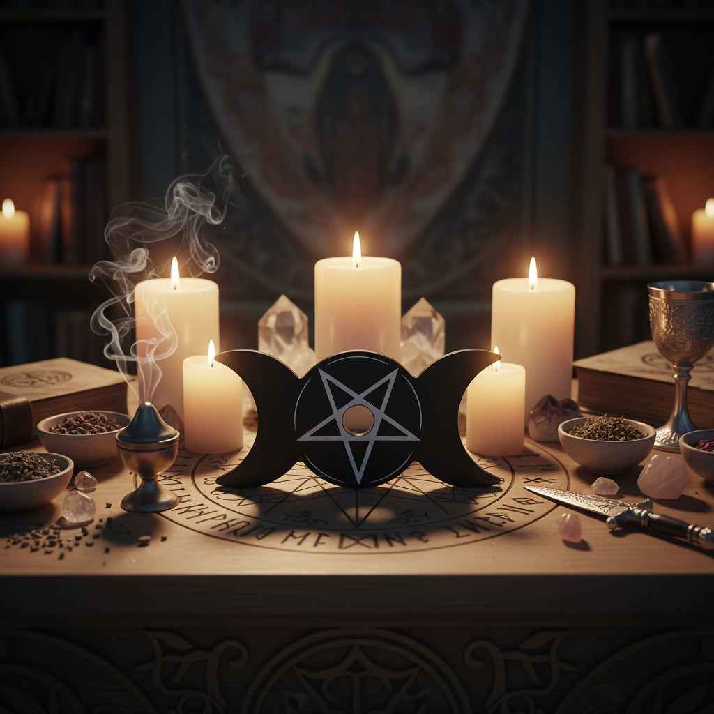 Triple Moon Chime Candle Holder for Enchanting Ambiance