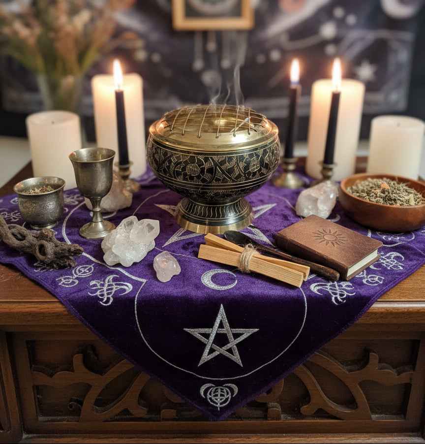 Brass Charcoal Burner for Aromatherapy and Natural Incense Burning