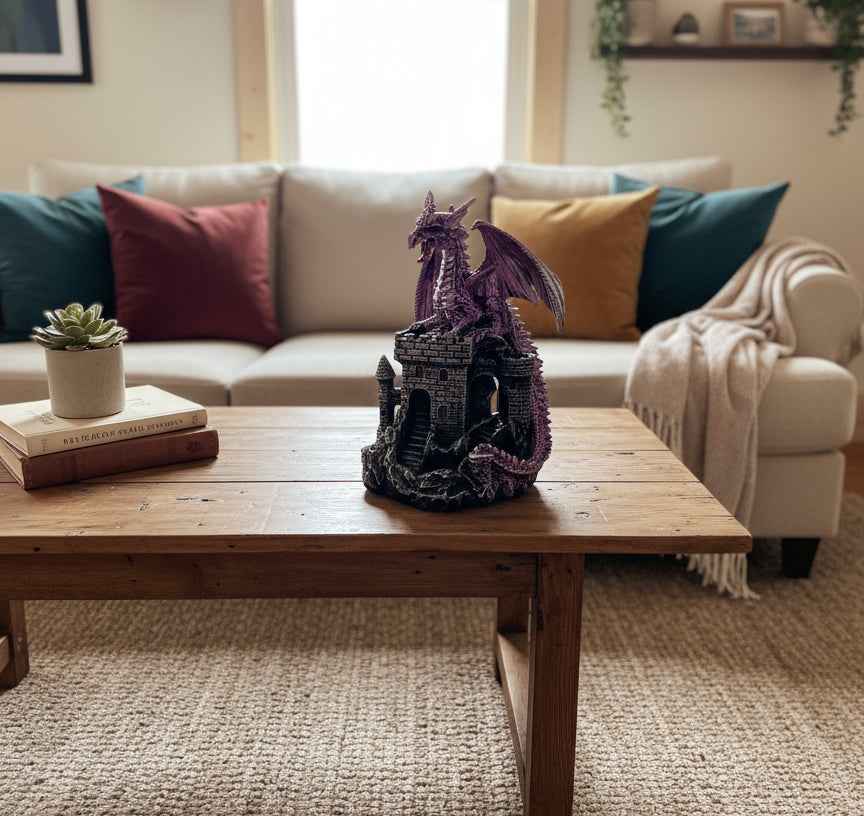 Dragon Castle Backflow Incense Burner for Mystical Aromatherapy