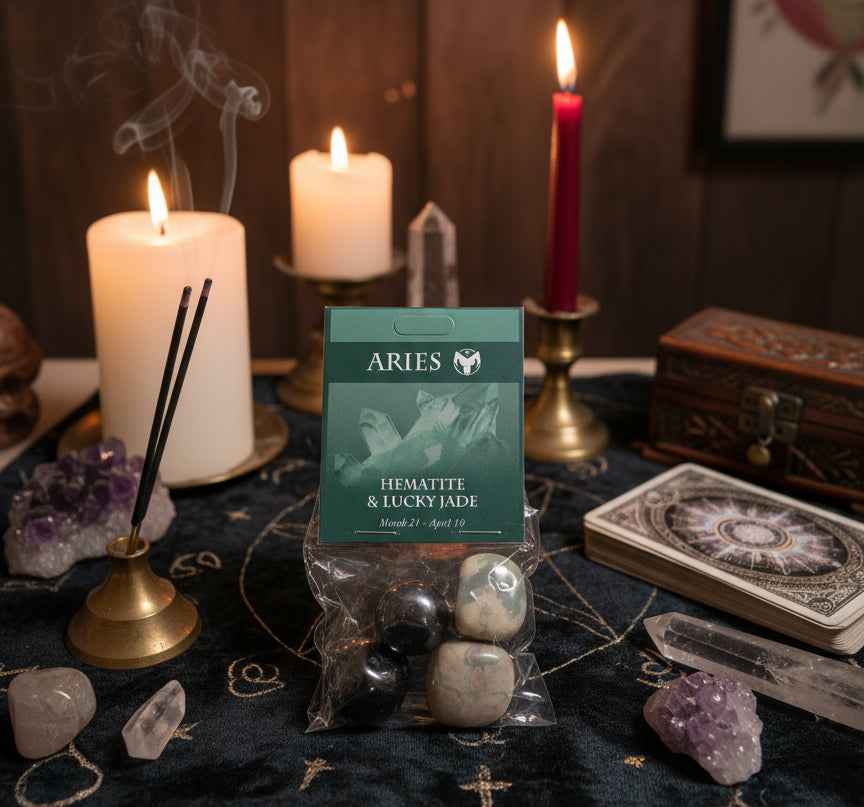 Aries Stone Set for Good Fortune and Confidence