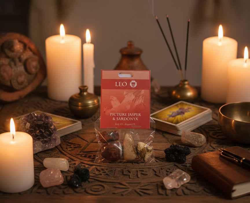 Leo Stone Set for Grounding and Stability - Enhance Your Energy