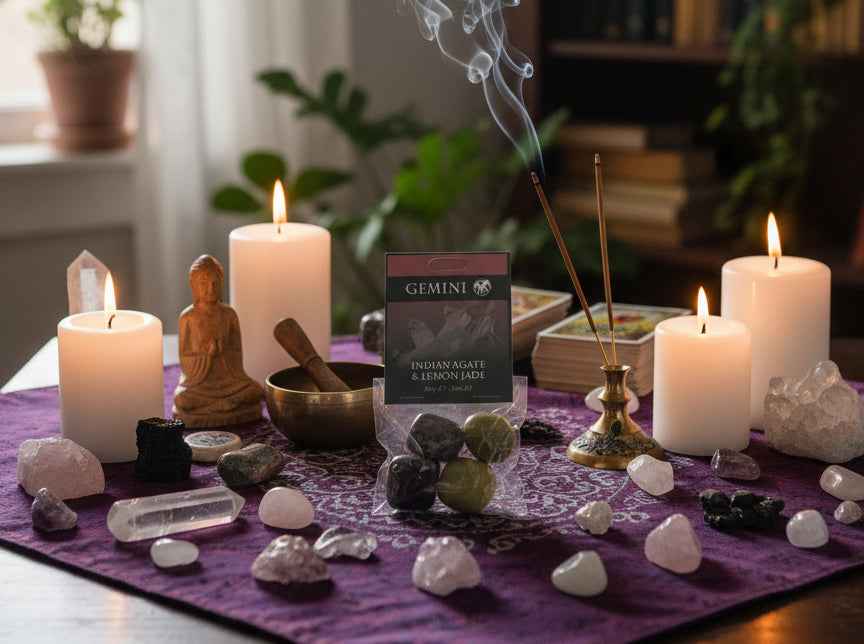 Gemini Stone Set - Unique Healing Crystals for Balance and Harmony