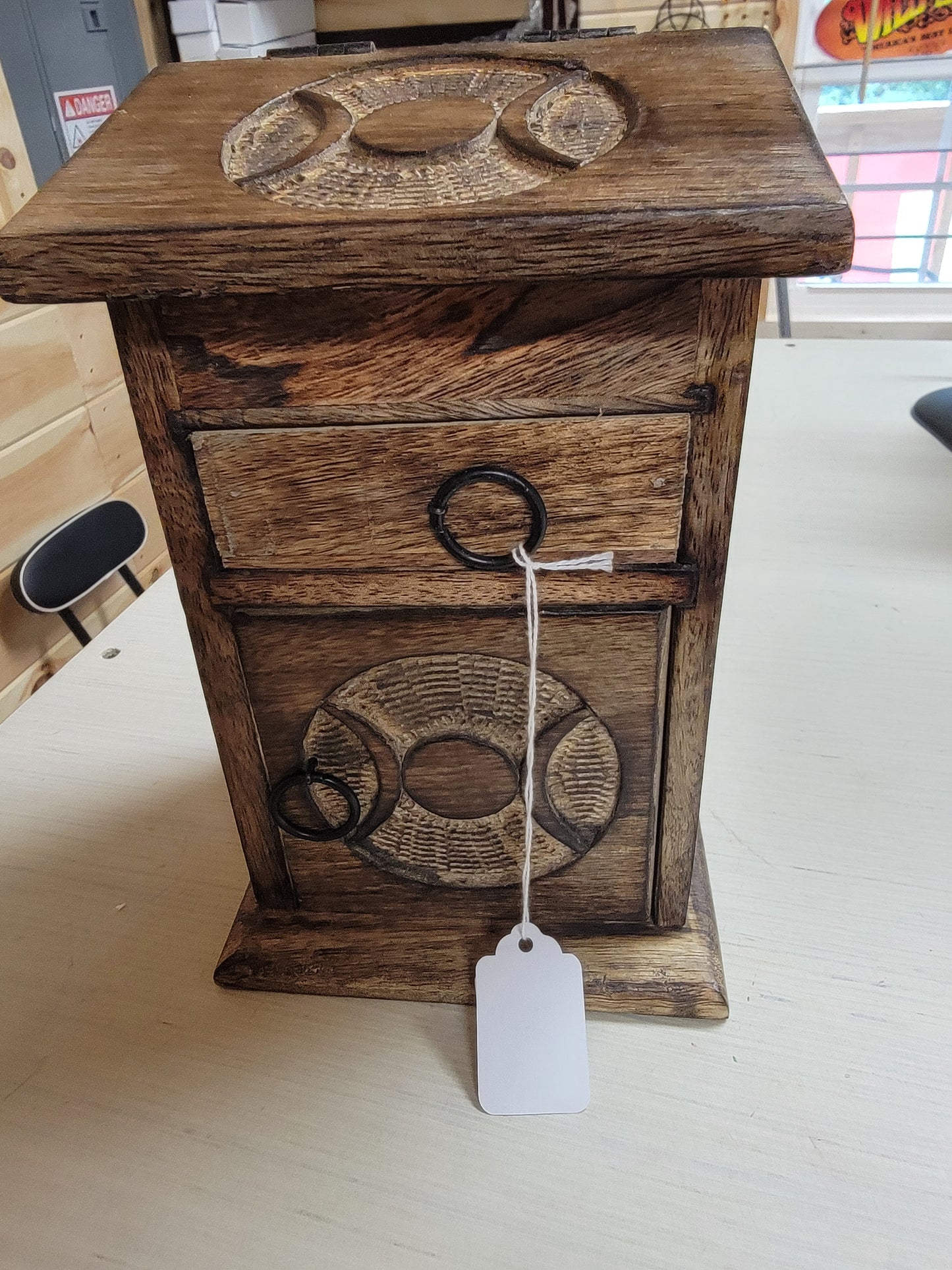 Small Wooden Triple Moon Almirah