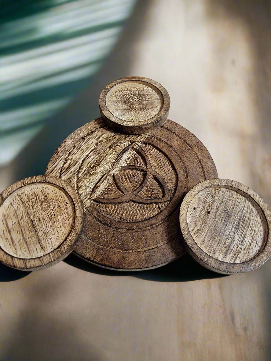 Wooden Triquetra T-Lite Holder