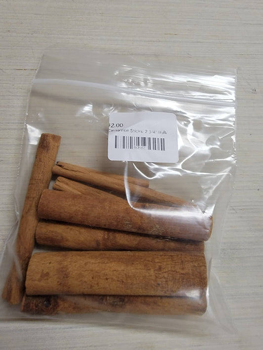 Cinnamon Sticks, 2 3/4" Bulk 1 OZ