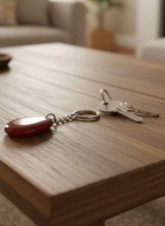 Virgo Zodiac Carnelian Gemstone Keychain - Unlock Your Celestial Energy