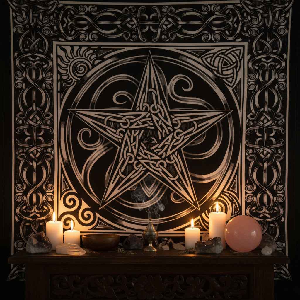 Pentacle Altar Cloth - Spiritual and Mystical Ritual Accessory