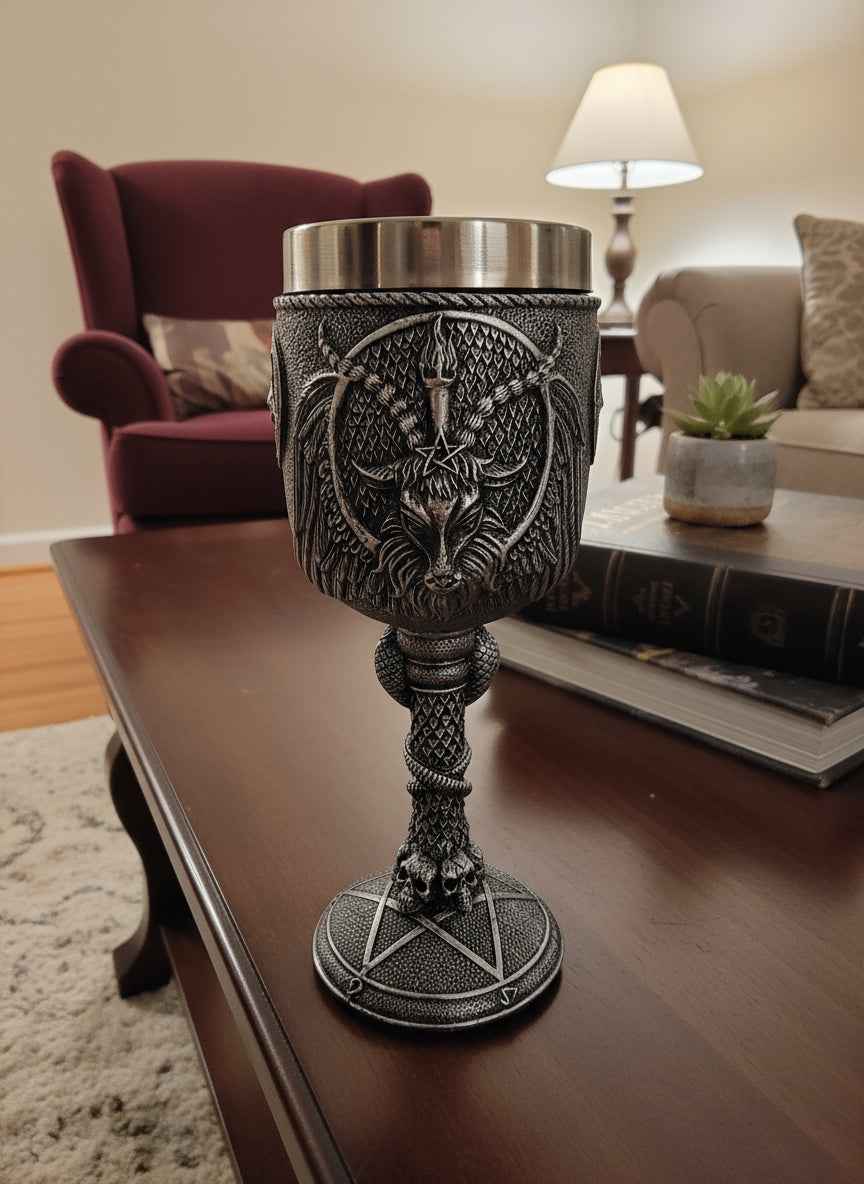 Baphomet Goblet - Unique Ritual Drinkware for Spiritual Enthusiasts
