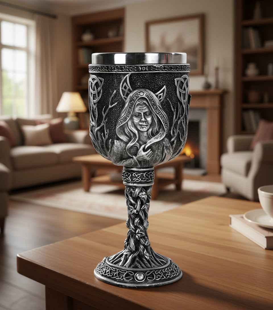 Triple Moon Goddess Goblet