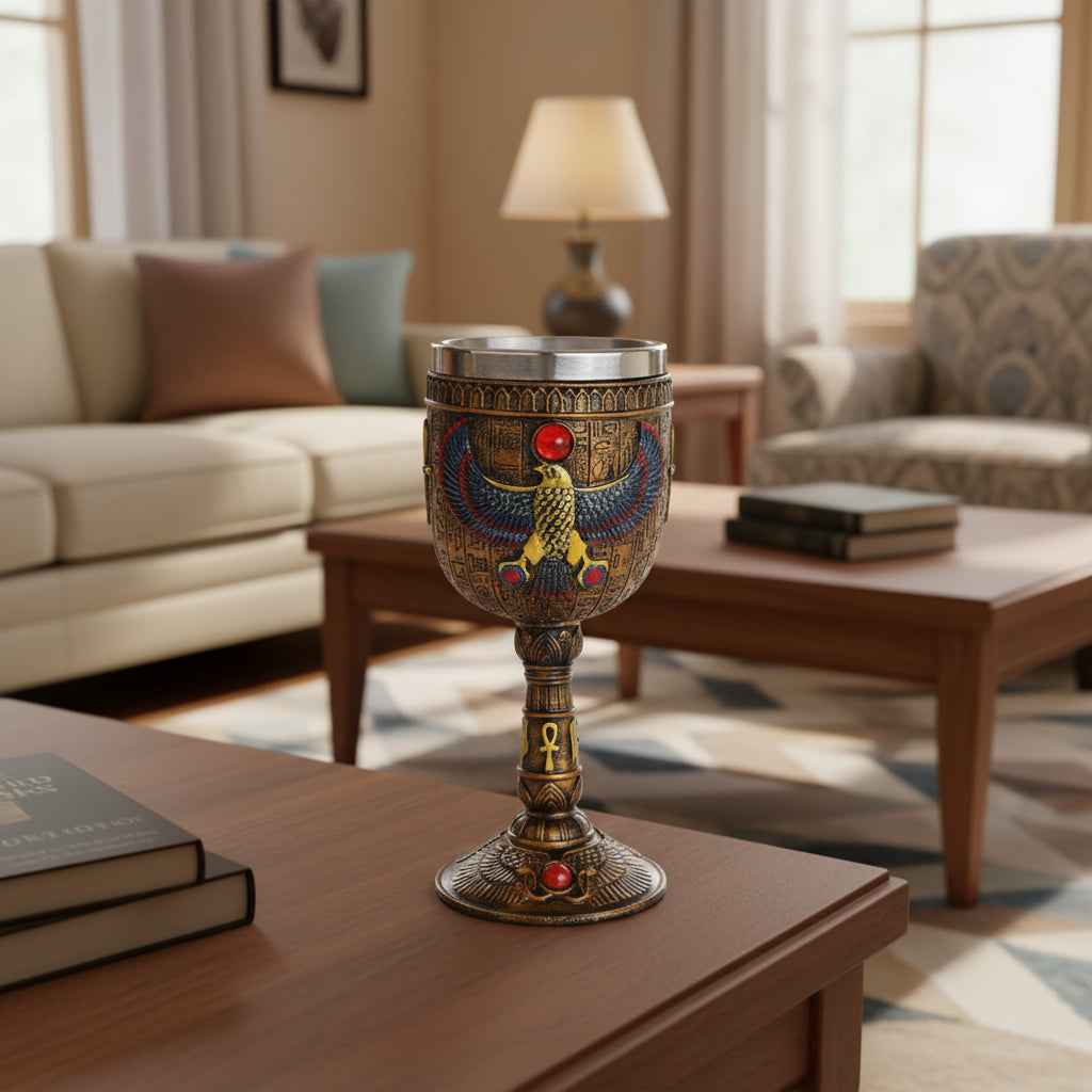 Egyptian Horus Goblet - Unique Ancient Design for Collectors and Decor