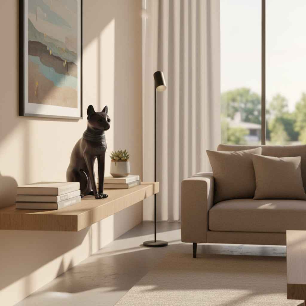 Small Bastet Statue for Home Décor and Spiritual Protection