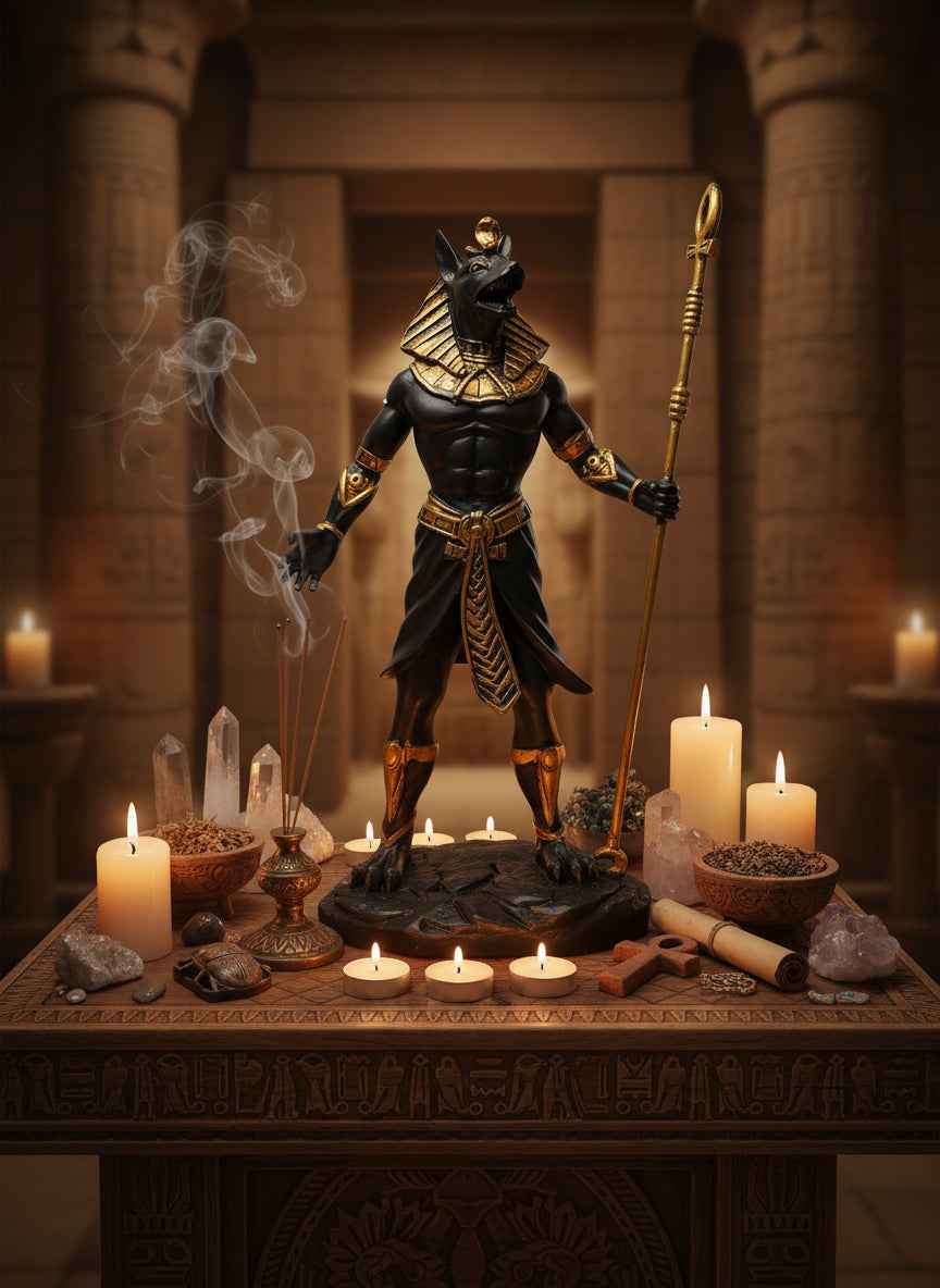 Egyptian Anubis Statue for Home Decor and Spiritual Enhancement
