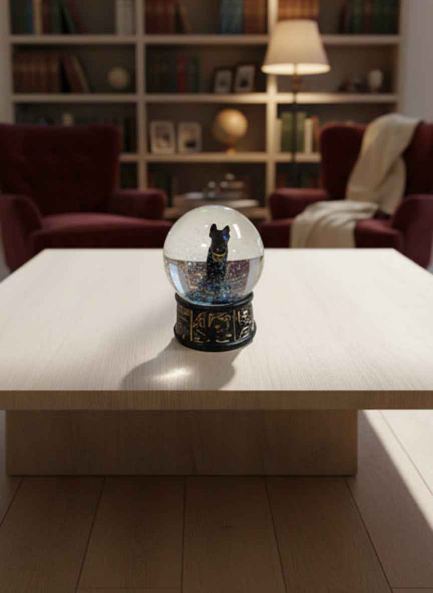 Small Bastet Water Globe - Enchanting Egyptian Decor for Your Home