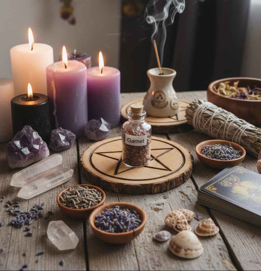 Garnet Chips Gemstone Bottle - Stunning Natural Crystals for Décor and Healing