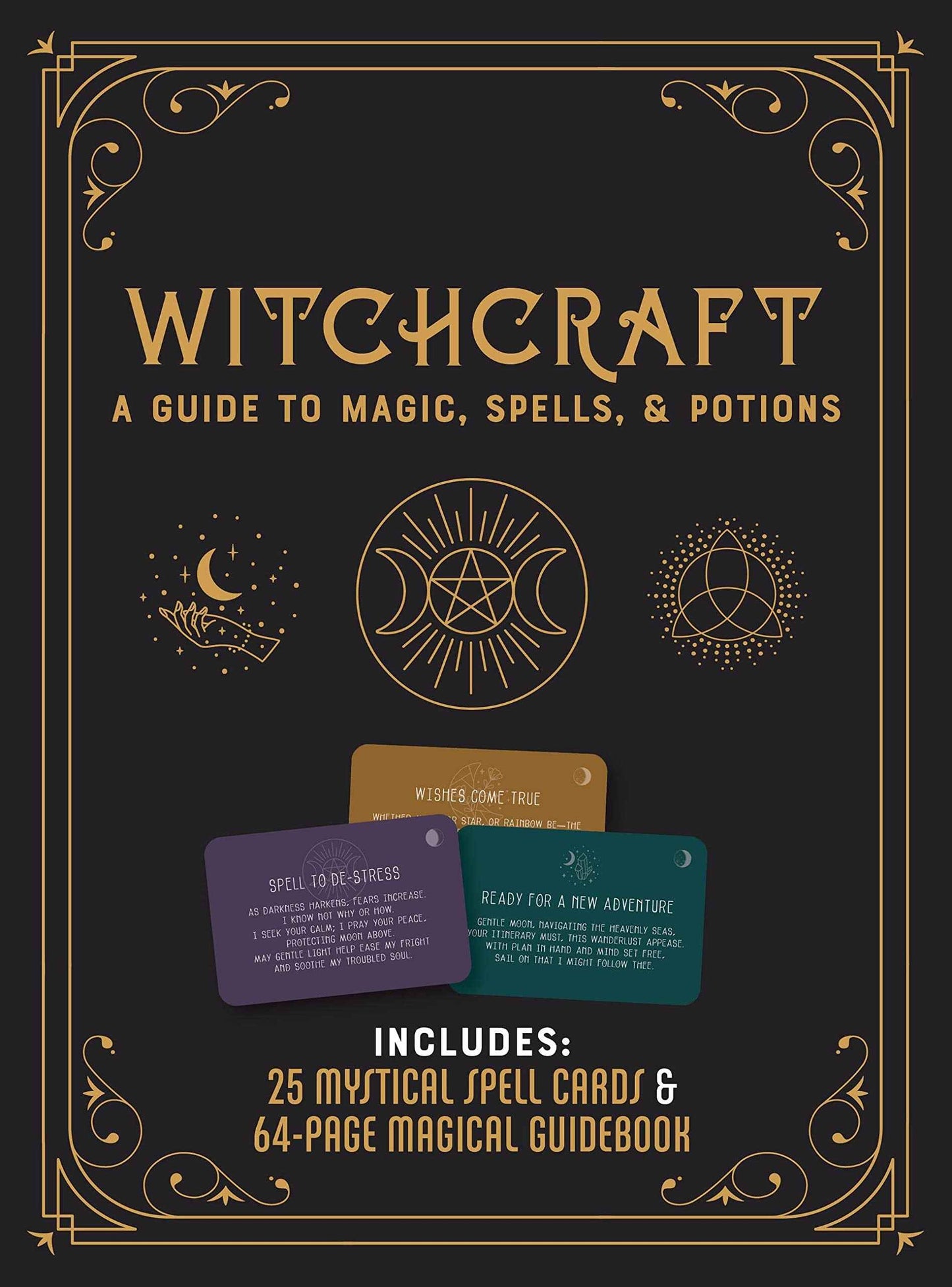 Witchcraft Kit: A Guide to Magic, Spells, and Potions - Includes: 25 Mystical Spell Cards and 64-page Magical Guidebook