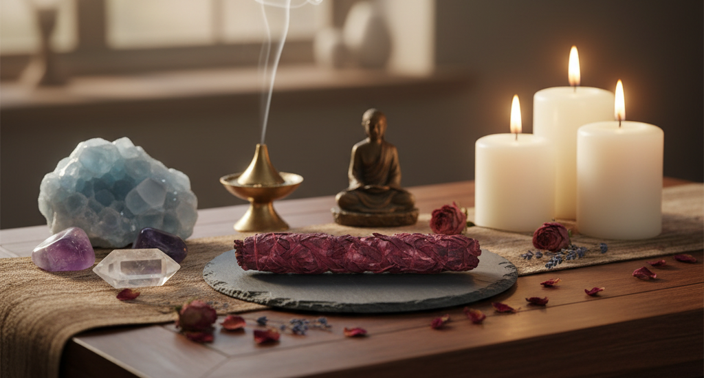 White Sage & Dragon's Blood 9" Smudge Stick