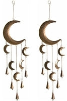 Moon Chime with Bells & Beads - 7"W, 37"H