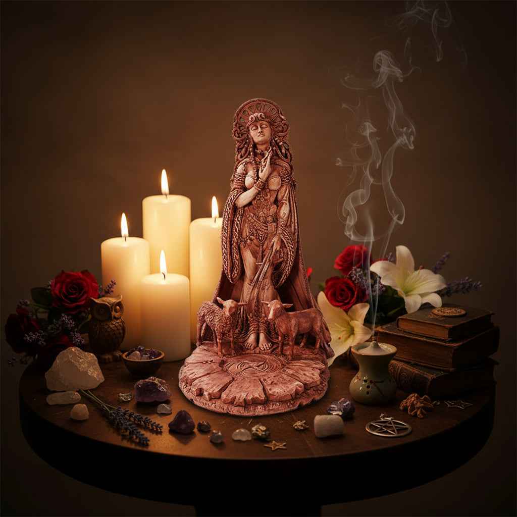 Celtic Brigid Goddess Statue – Elegant Home Decor and Spiritual Symbol