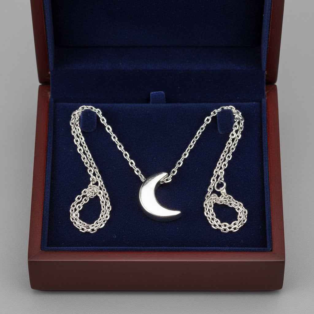 Crescent Moon Adjustable Necklace for Elegant Style