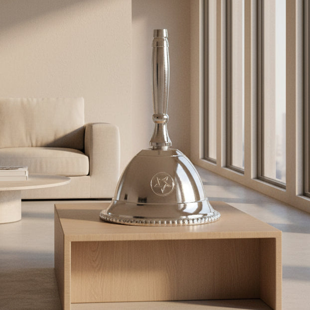 Silver Alter Bell Pentagram