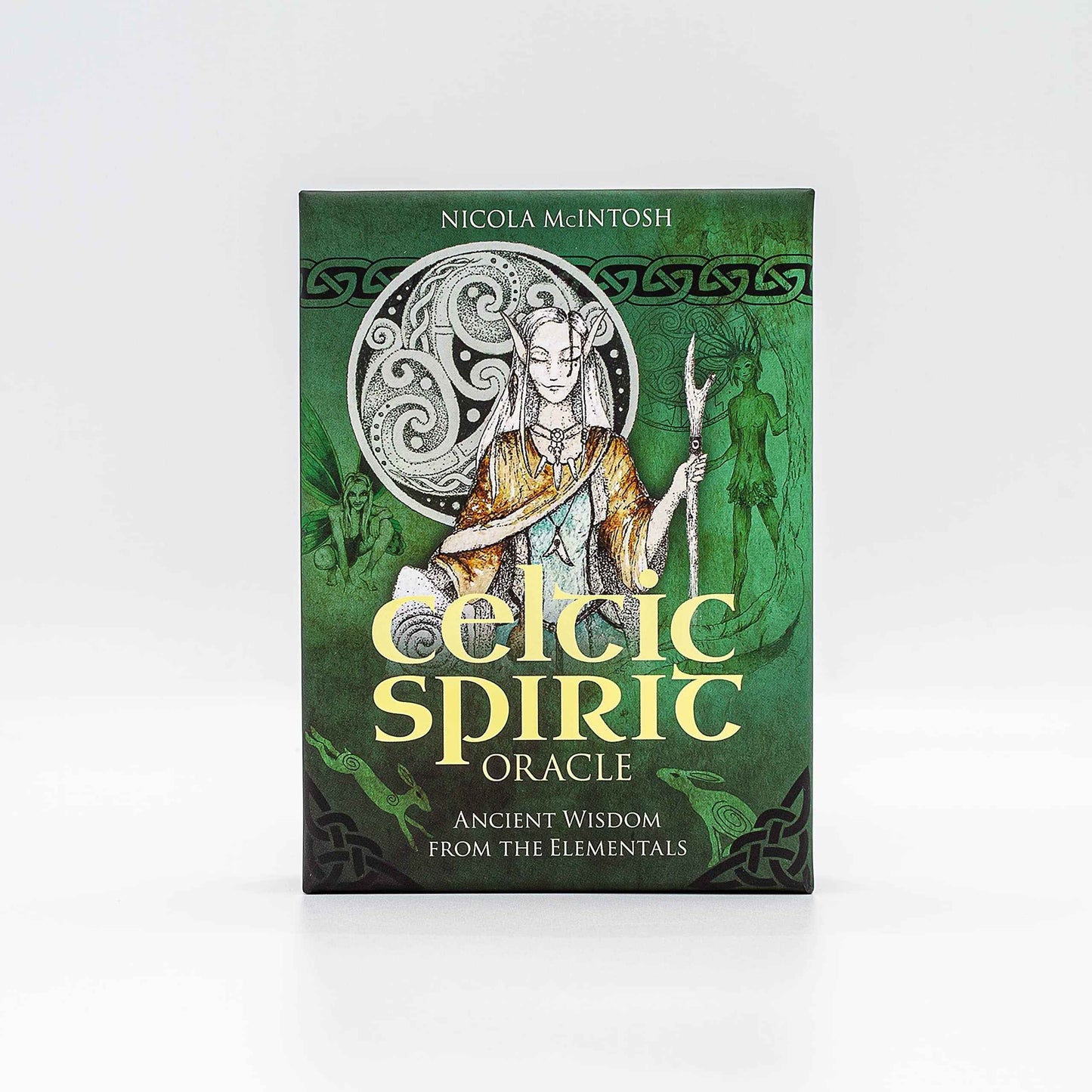 Celtic Spirit Oracle Cards: Ancient Wisdom from the Elementals (36 gilded-edge full-color cards and 112-page book)