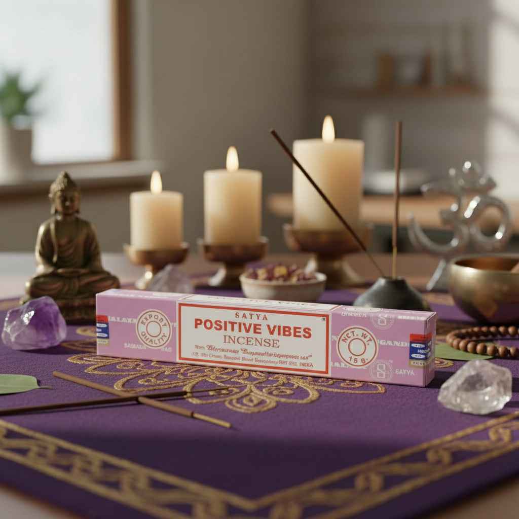 Positive Vibes Satya Incense for Uplifting Aromatherapy and Serene Spaces