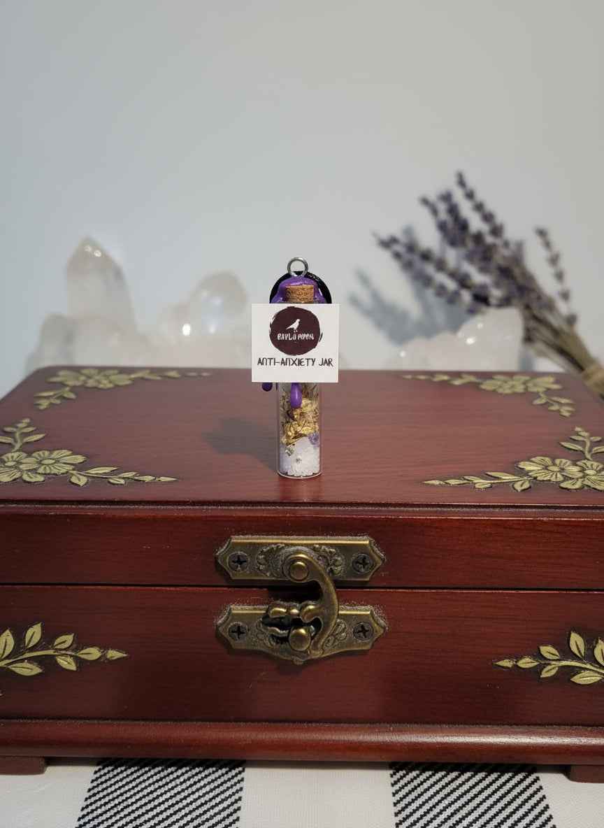 Raven Moon Anti-Anxiety Spell Jar for Calmness and Serenity