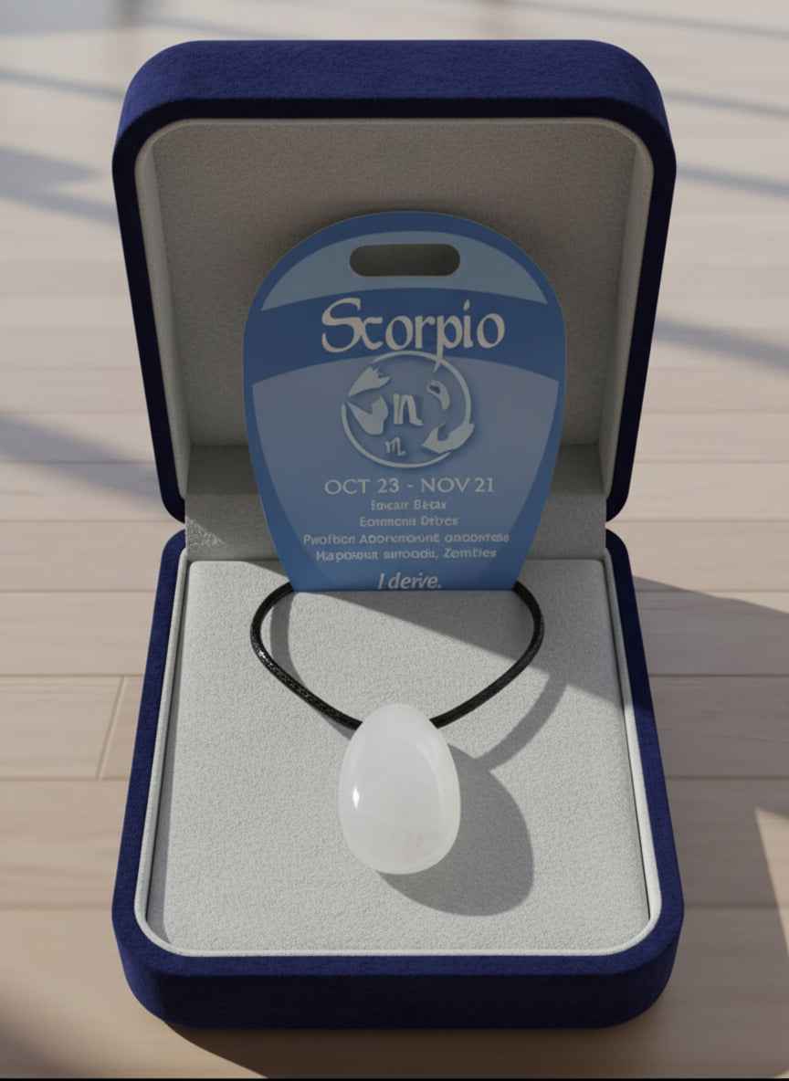 Scorpio Quartz Gemstone Necklace - Celestial Elegance for Your Style