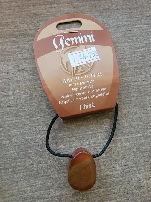 Gemini Agate Gemstone Necklace