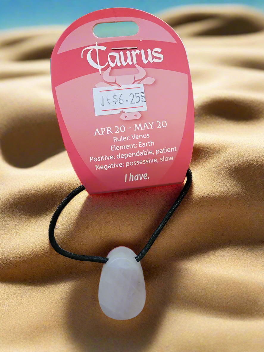 Taurus Rose Quartz Gemstone Necklace