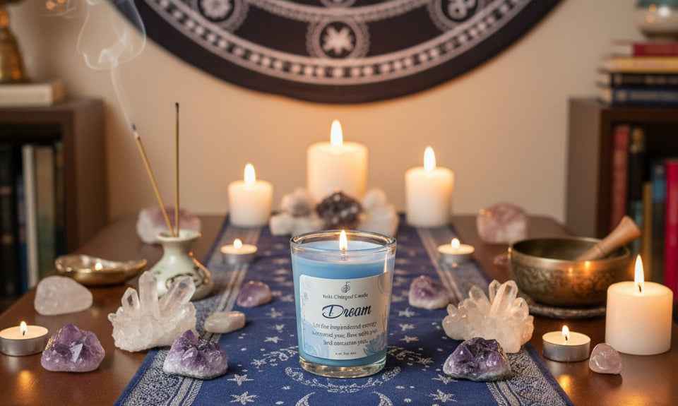 Dreams Reiki Charged Votive Candle for Enhanced Meditation and Manifestation