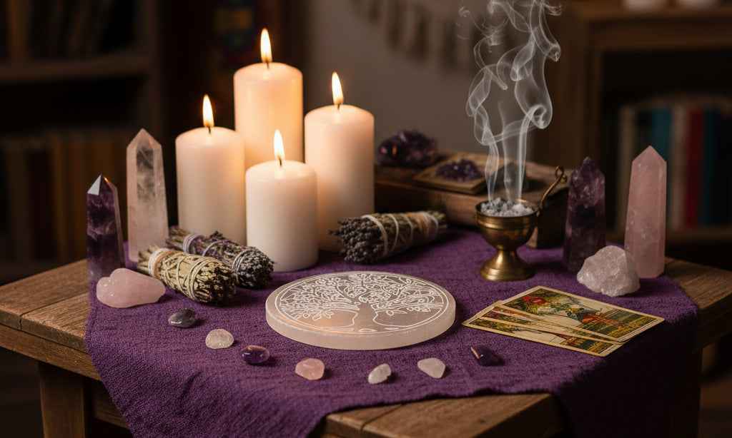 4" Charging Plate w/Tree of Life Design for Energy Cleansing and Harmony