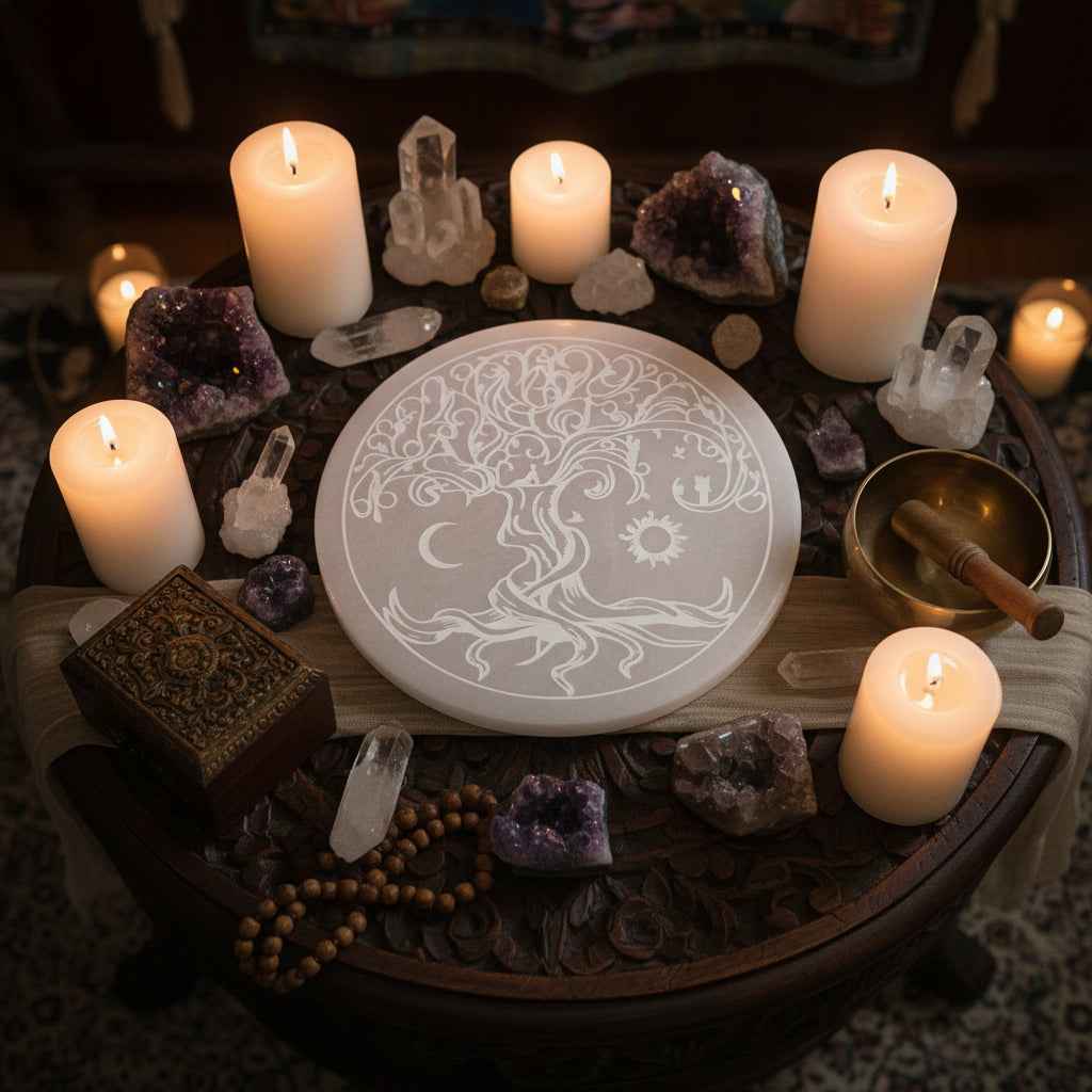 Tree of Life Charging Plate 5 Inch for Crystal Charging and Cleansing